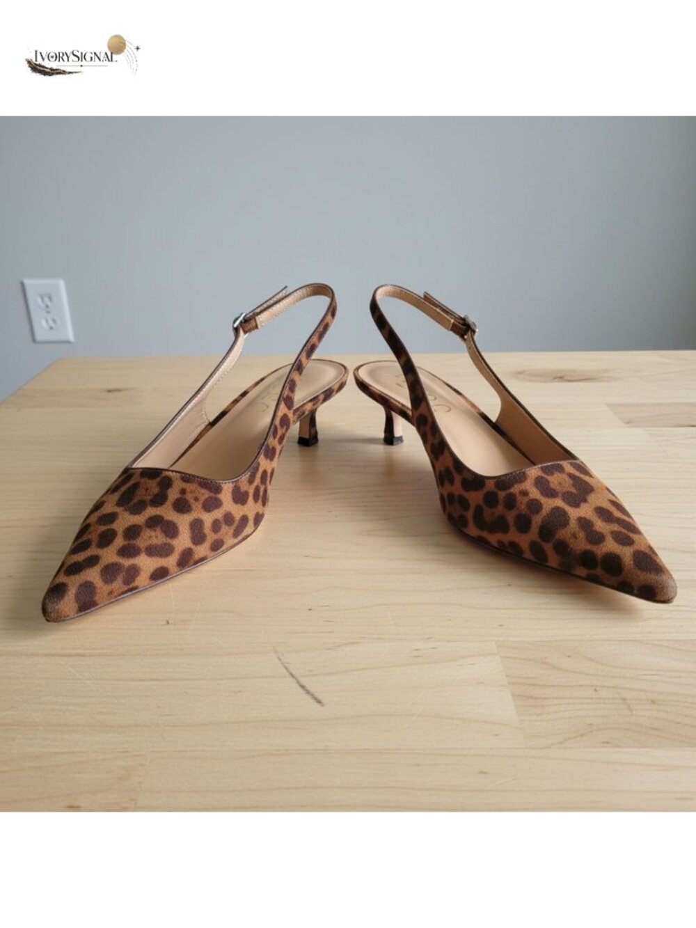 Women Kitten Heel Slingback Pumps Pointed Toe Low Heel Shoes